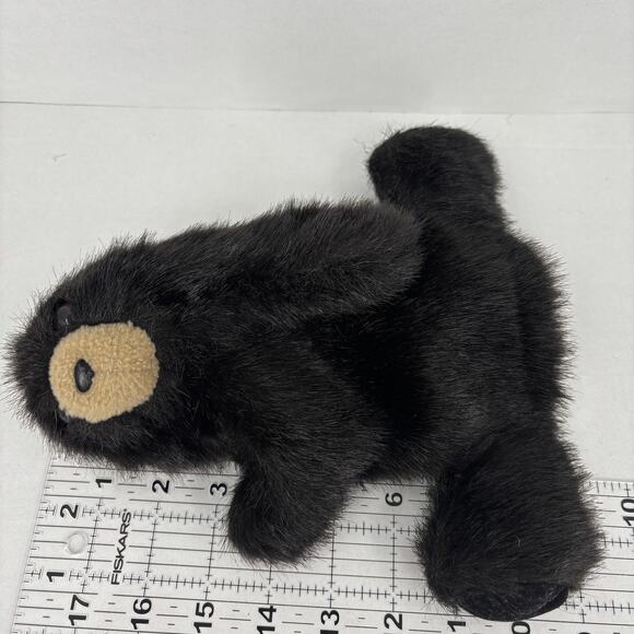 Folkmanis Baby Black Bear Hand Puppet Plush 9 Inch Full Body Small Realistic - Picture 11 of 11